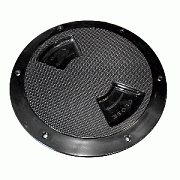 SEA-DOG Textured Quarter Turn Deck Plate - Black - 6"