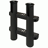 SEA-DOG Two Pole Side Mount Rod Storage Rack - Black
