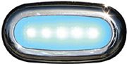 Scandvik 41362P 5 LED Court Light Sf SS Blue