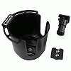 Scotty Cup Holder w/ Rod Hldr Post & Bulkhead Gunnel Mnt Blk