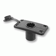 Scotty Flush Deck Mount Black Sealed w/ Rain Cap