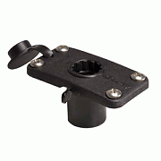 Scotty Flush Deck Mount Locking Black w/ Rain Cap