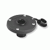 Scotty Round Flush Deck Mount Bracket Black Sealed Bottom