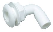 Seachoice  50-18141 Thru Hull Connector Wht Plas 1 Nut