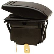 Seachoice 10841 Non-Illuminated Black Rocker Switch - DPDT - On/Off/On