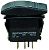 Seachoice 12981 Illuminated Black Contura Rocker Switch - DPDT - On/Off/On