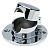 Seachoice 33021 Hinged Rope Deck Pipe Chr/Bras