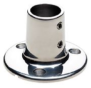 Seachoice 37811 Round Base Rail Fitting - SS 90 Degree