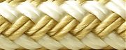 Seachoice 40241 Double Braid Nylon Dock Line - Gold/White 1/2" x 20´