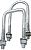 Seachoice 57351 Galvanized Square U-BOLT 3-7/8"