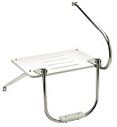 Seachoice 71501 Poly Swim Platform - White - One Wraparound Rail