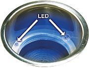 Seachoice 79371 SS Blue LED Drink Hold with Drain