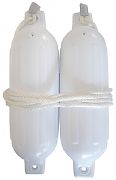 Seachoice DE77201S Fender Kit Twin Eye 5.5X20 Wht