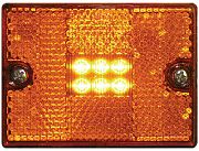 Seachoice MCL36ASSCH LED Amber Square Stud Mount