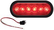 Seachoice STL12RKSCH LED 6" Oval Light Red 6 Diodes