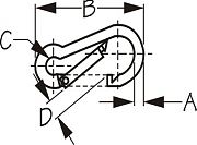 Seadog 1515801 Snap Hook - Stainless - 3-1/8"