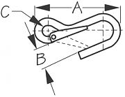 Seadog 1556301 Spring Hook - Plated Steel