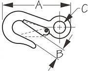 Seadog 1558411 Mooring Snap - Plated Steel