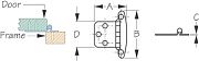 Seadog 2019541 SS Flush Mount Concealed Hinge
