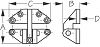 Seadog 2042801 Chrome Brass Hatch Hinge