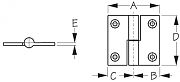 Seadog 2045201 Take-Apart Hinge - 1-1/2" x 2-3/4"