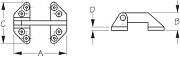 Seadog 2052851 Long Reach Hatch Hinge