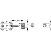 Seadog 2212061 Two Staple Door Hook - 2-3/8"