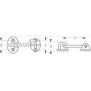 Seadog 2221131 Door Hook - Chrome Plated Cast Brass - 2-3/4"