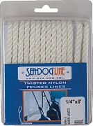 Seadog 301106008WH-1 Twist Nyl Fendline 3/8X8WHT Pr