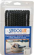 Seadog 301110010BK-1 Twisted Nylon Dl 3/8"X10´ Blk