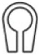 Seadog 328190-1 Flag Pole Clips 1/2" 1PR/PK