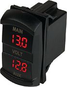 Seadog 421636-1 Dual Voltmeter Rocker Switch