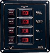 Seadog 4220101 4 Way Aluminum Switch Panel