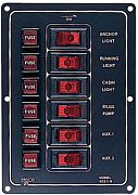 Seadog 4221101 6 Way Aluminum Switch Panel