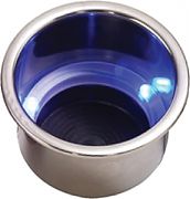 Seadog 588074-1 Blue LED Drink Holder with Drain