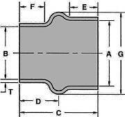 Shields 220S5000 Silicone Hump Hose Connector - 5"