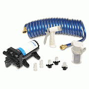 Shurflo Pro Washdown Kit II Ultimate - 12 Vdc - 5.0 GPM - Includes Pump, Fittings, Nozzle, Strainer, 25´ Hose
