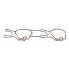 Sierra 18-1284 Johnson/Evinrude 335819 Molded Intake Starboard Gasket