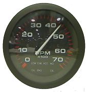 Sierra 58935P Amega 3" Tachometer 0-7000RPM Brp System Check