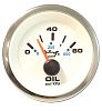 Sierra 62542P Premier Pro Series White 2" Oil Pressure Gauge 80 Psi