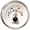 Sierra 62555P Premier Pro Series White 2" Voltmeter - 12V Systems