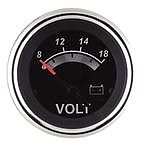 Sierra 67019P Black Sterling 2" Voltmeter