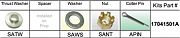 Solas 17041501A Solas Fixed Pressed In Prop Hardware Kits, Suzuki Prop Nut KIT,DF15A/DF20A, Suzuki 9.9 - 15 HP
