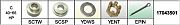 Solas 17043501 Solas Fixed Pressed In Prop Hardware Kits, Suzuki Suzuki 40-65HP