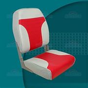 Springfield 1040665 High Back Fold Down Seat - Gray/Red