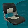 Springfield 1061017 Skipper Deluxe Molded Fold Down Seat - Gray/Charcoal