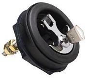 T&H Marine ALC1DP Anchor Handle Lid Lock-Black Base-Chrome Handle-Locking