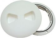 T&H Marine DPSLP62DP 6-1/4" White Low Profile Twist Out Deck Plate