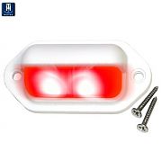 T&H Marine LED51818DP Companion Way LED Light - White Plastic Bezel - 2 Red LED