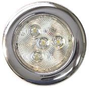 T&H Marine LED51827DP Puck Light - 3" Dia - 4 Warm White LEDs